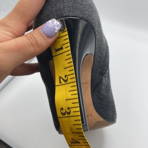 KATE SPADE WOMEN’S BOW FABRIC ANKLE HEEL BOOTIES GRAY SZ 7 - Picture 10 of 12